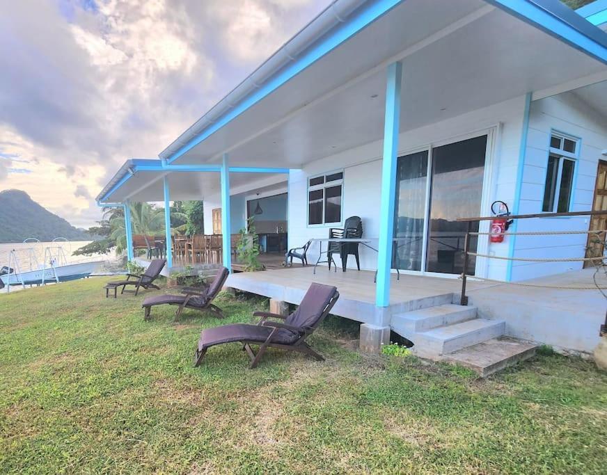 Duplex En Bord De Mer Fare Tahitea Pension Taputapuapea エクステリア 写真